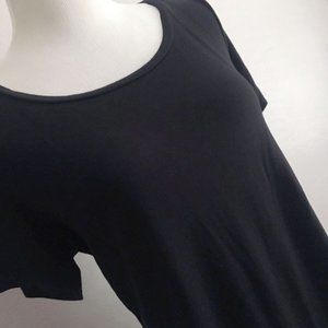 Alfani black high low tee 1x